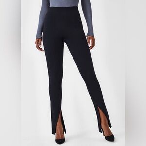 NWT SPANX Black perfect fit front slit leggings